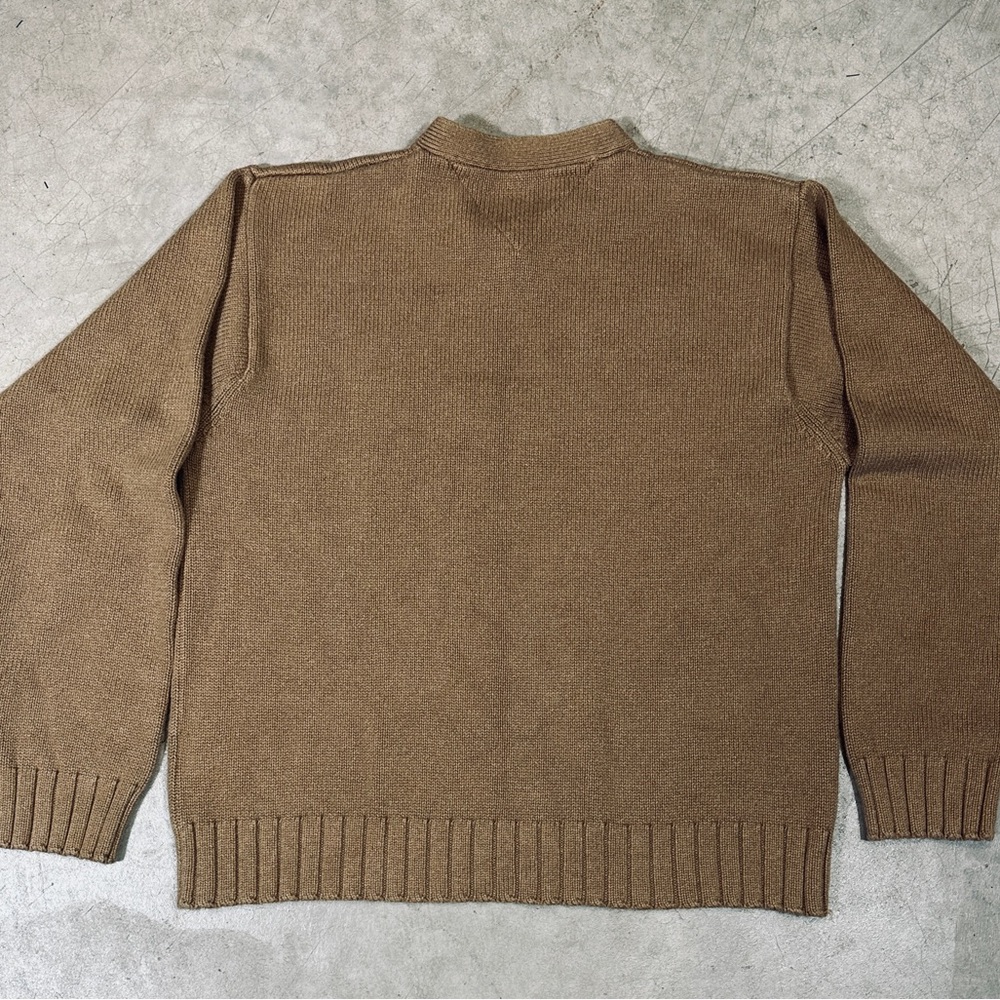 Vintage Tommy Hilfiger Heavy Cotton V-Neck pullover sweater Large - Picture 4 of 9